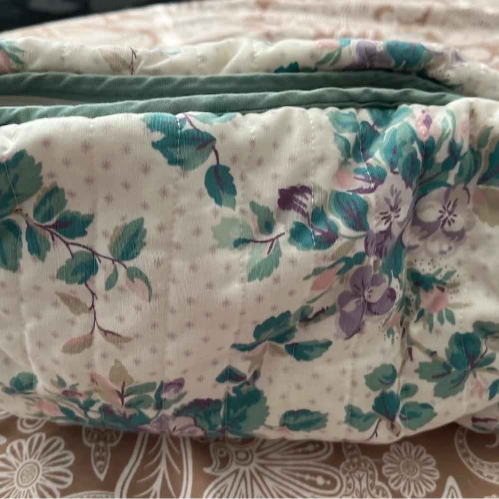 COPY - Laura Ashley Floral Quilted Clutch Cosmetic Pouch for Woman Lined with P…